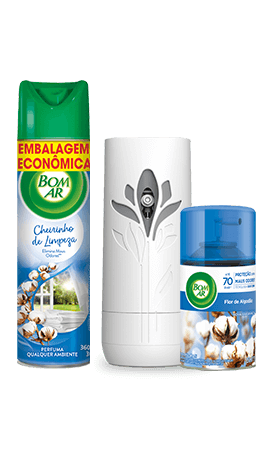 Produtos Bom Ar® com fragrância de linho